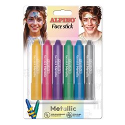 ALPINO MAQUILLAJE EN BARRA METALLIC C/SURTIDOS 6 UD