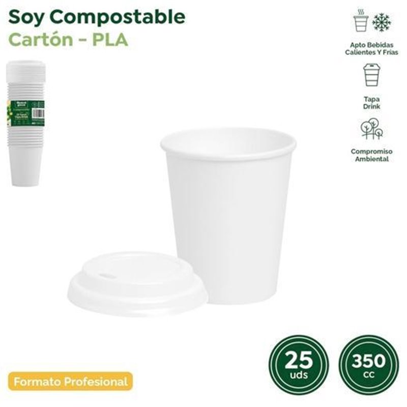 VASO TAPA 350cc x 25und.