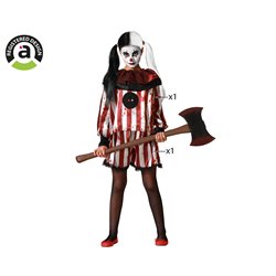 DISFRAZ PAYASA CAMISETA ROJA CON PANTALON PARA NI�A