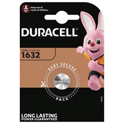 DURACELL PILAS PLANAS DE LITIO 3V - CR1632 BLISTER 1 UNIDAD