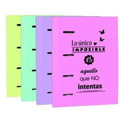 CARPEBLOC 4A A4 40MM PASTEL MARIOLA CON FRASES