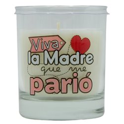 VELA VASO CON MENSAJES Y AROMA