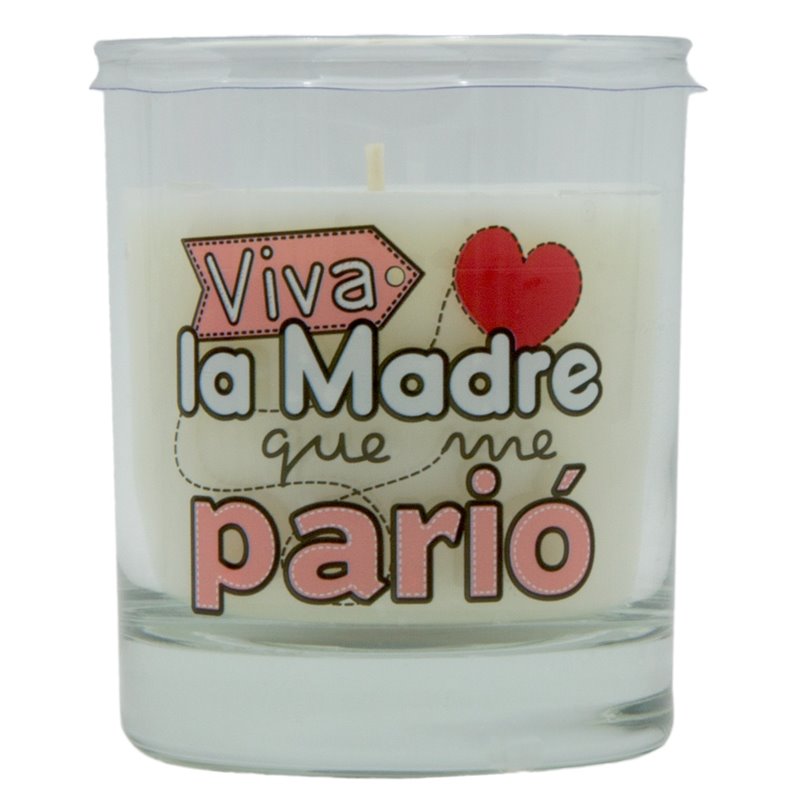 VELA VASO CON MENSAJES Y AROMA