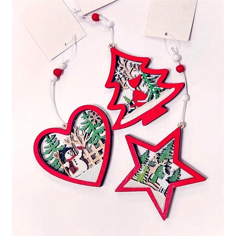 COLGANTE FIGURA C/ESCENA 10X10CM 3STD