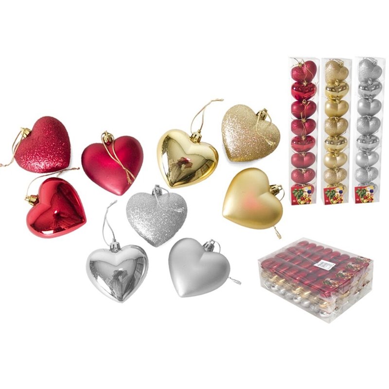 SET 8 CORAZONES 6.5CM 9 SURTIDOS