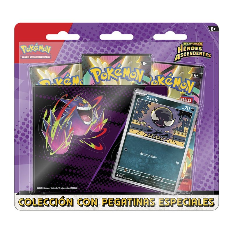 (PREPEDIDO) POKEMON TCG-MEGAEVOLUCION HEROES ASCENDENTES COLEC. CON PEGATINA ESPECIAL EN26