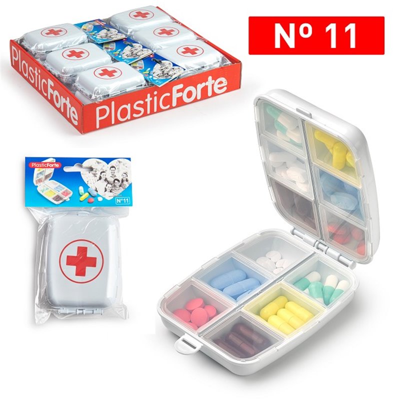 PASTILLERO DE VIAJE N� 11 - 12 COMPARTIMENTOS