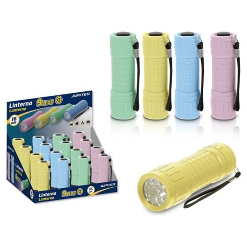 MINI LINTERNA JUPITER 9 LEDS COLORES SURTIDOS