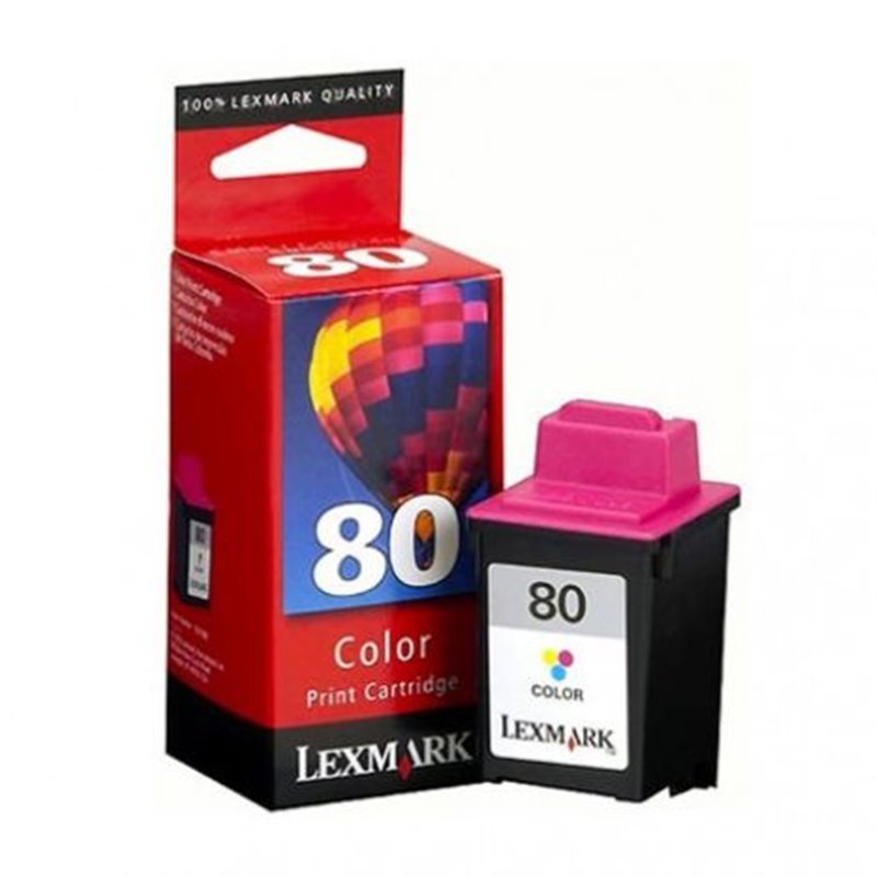 Cartucho Original LEXMARK 80 Tricolor - 12A1980 [ML-30][PAG-275]