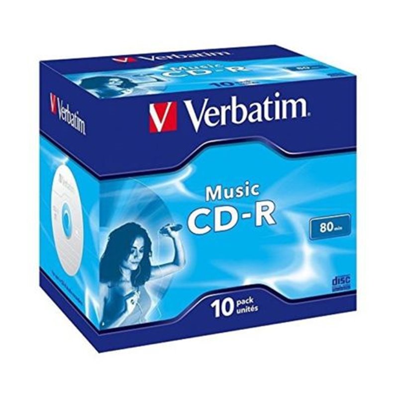 CD-R VERBATIM 43365 - 80min · 16X · 10 unidades