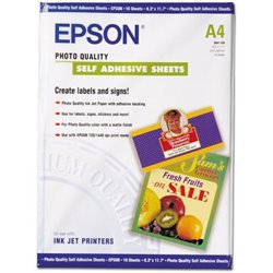 Papel Fotográfico Original EPSON Autoadhesive A4 167 gr 10 Hojas - C13S041106