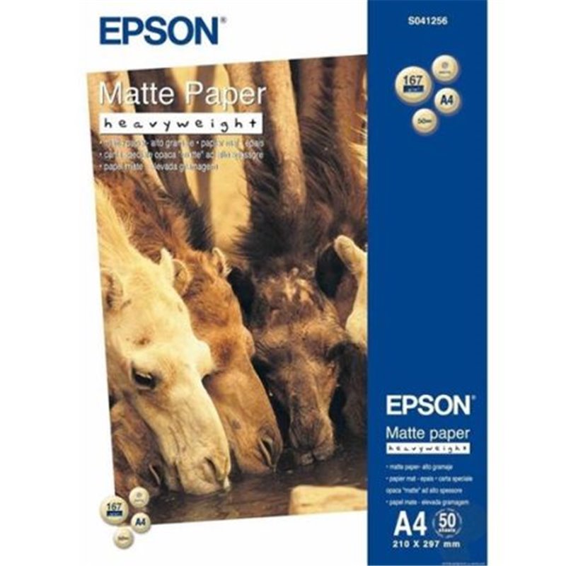 Papel Fotográfico Original EPSON Matt A4 167 gr 50 Hojas - S041256