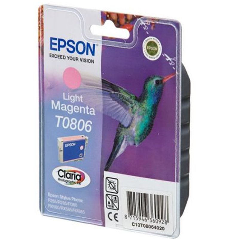Cartucho Original EPSON T0806 Magenta claro - C13T080640B0 [ML-7.4][PAG-620]