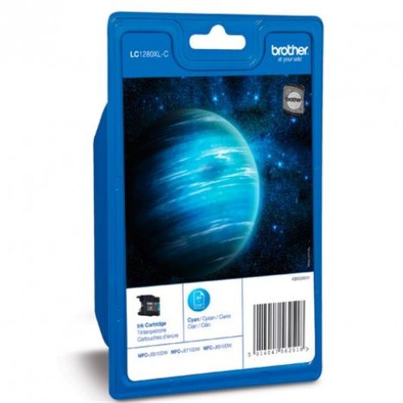 Cartucho Original BROTHER LC1280XL Cyan - LC1280XLCBP [ML-60][PAG-1200]