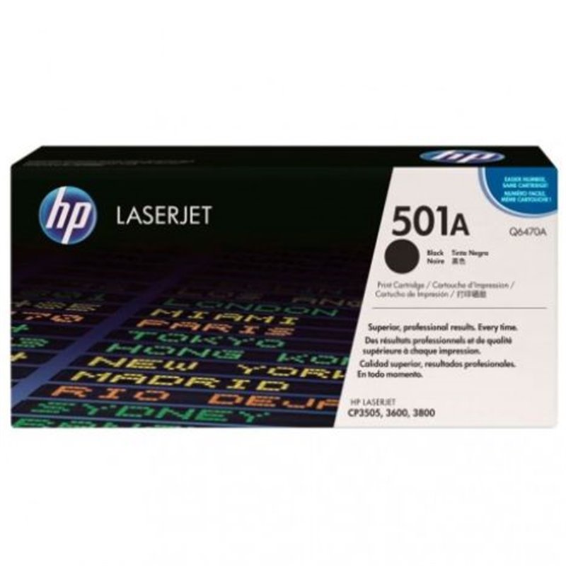 Toner Original HP 501A Negro - Q6470A [PAG-6000]