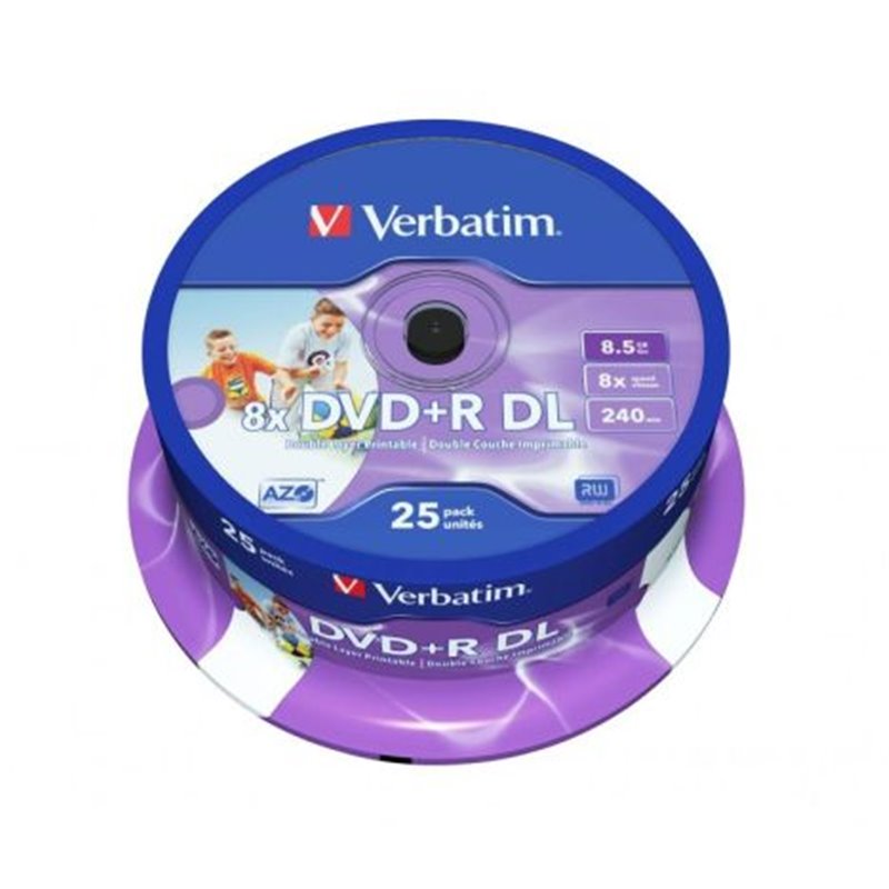 DVD+R VERBATIM 43667 - 8.5GB · 8X · Tarrina 25 unidades