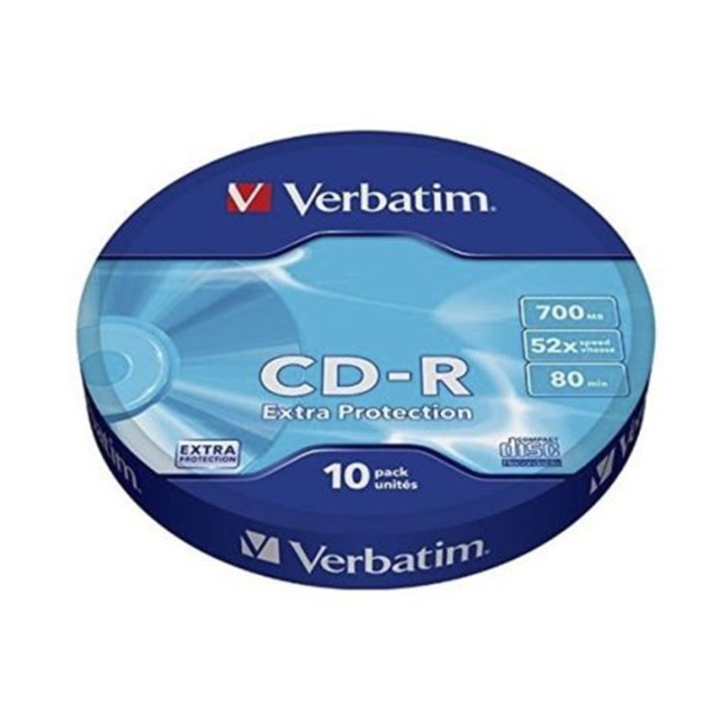 CD-R VERBATIM Datalife 43437 - 700MB · 52X · 10 unidades