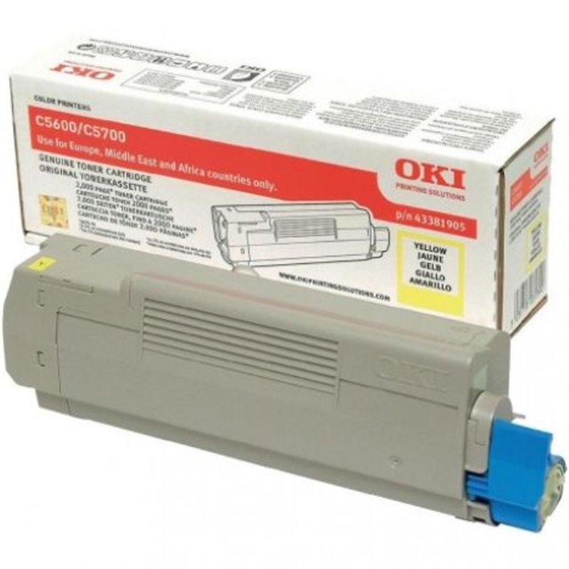 Toner Original OKI 43381905 Amarillo - 43381905 [PAG-2000]