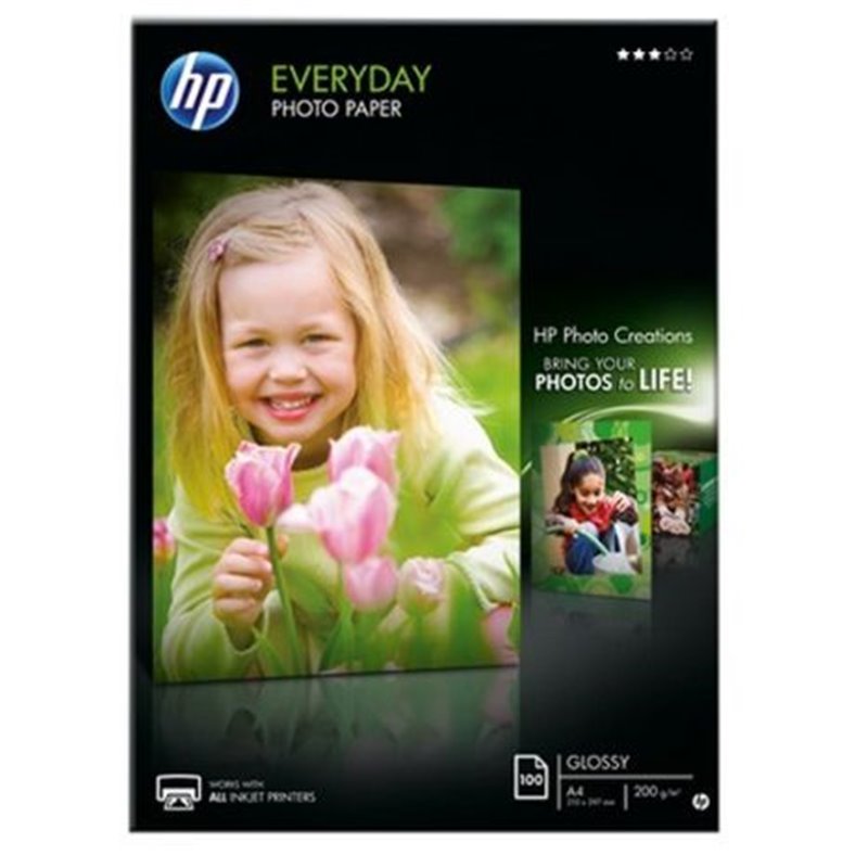 Papel Fotográfico Original HP A4 200 gr 100 Hojas - Q2510A