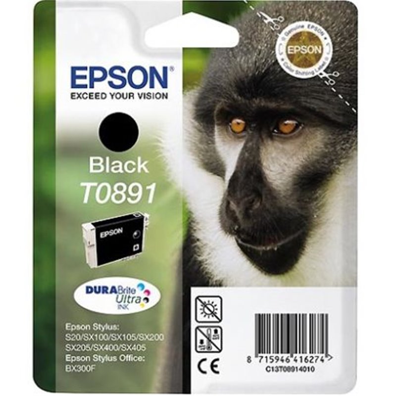 Cartucho Original EPSON T0891 Negro - C13T08914020 [ML-5.8][PAG-170]