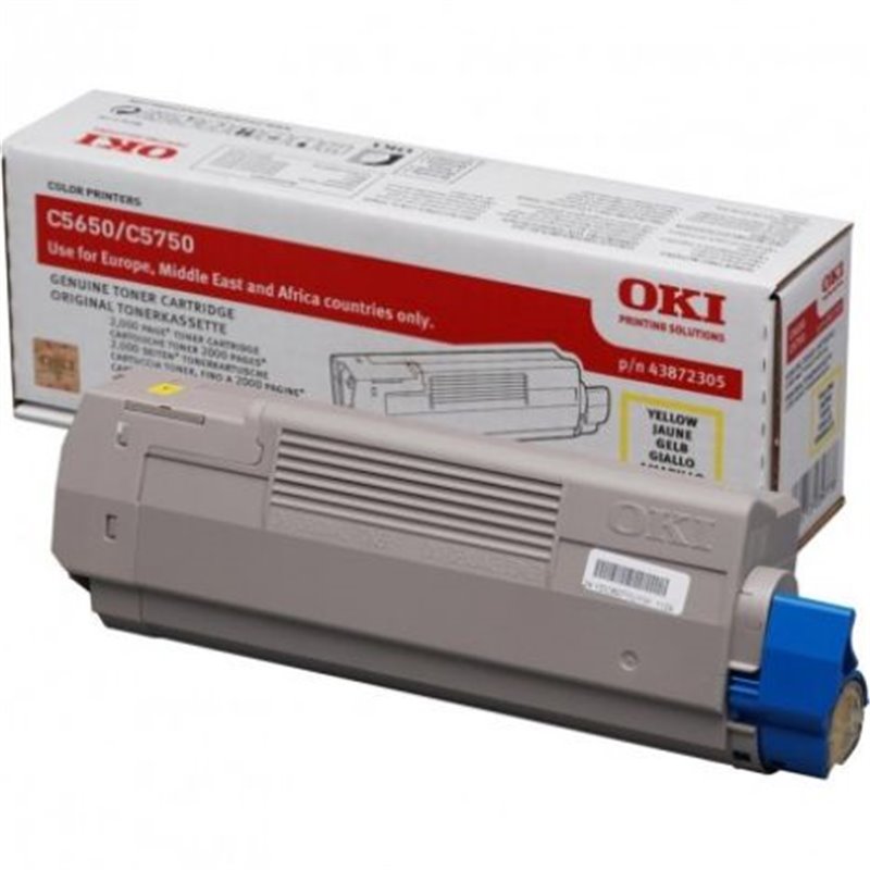 Toner Original OKI 43872305 Amarillo - 43872305 [PAG-2000]