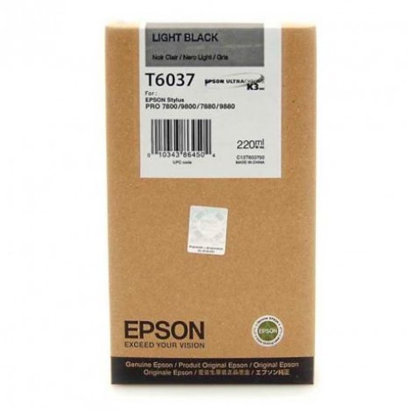 Cartucho  Original EPSON T6037 Gris - C13T603700 [ML-220]