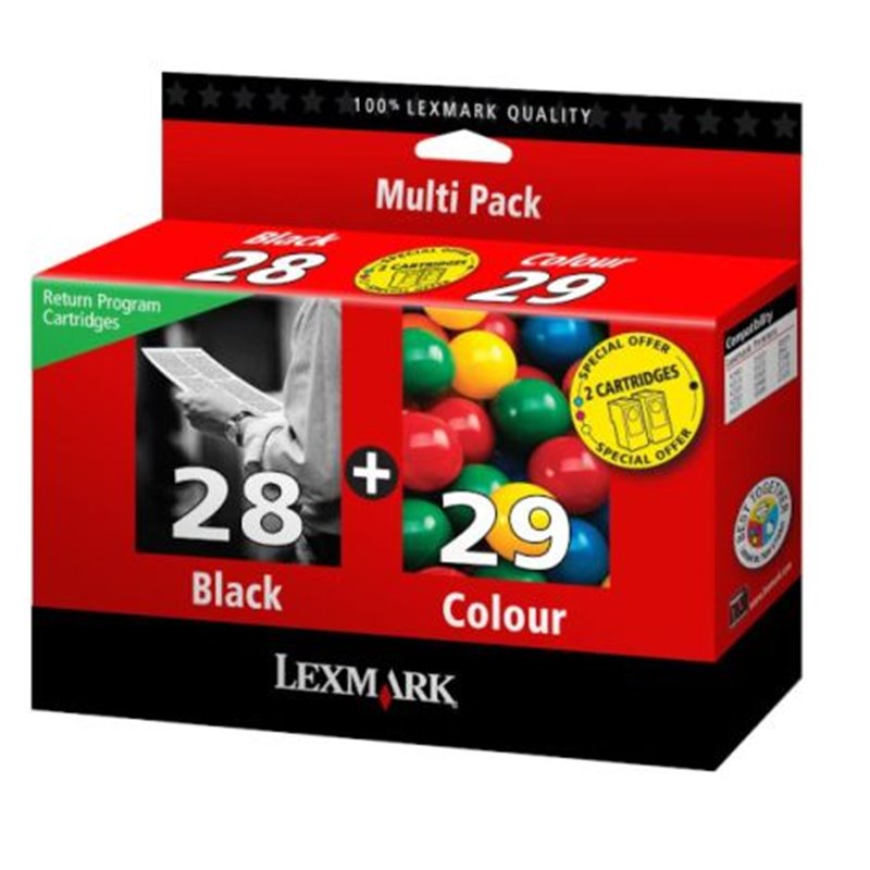 Cartucho Original LEXMARK 28/29 Negro - 18C1520E [ML-21][PAG-175]