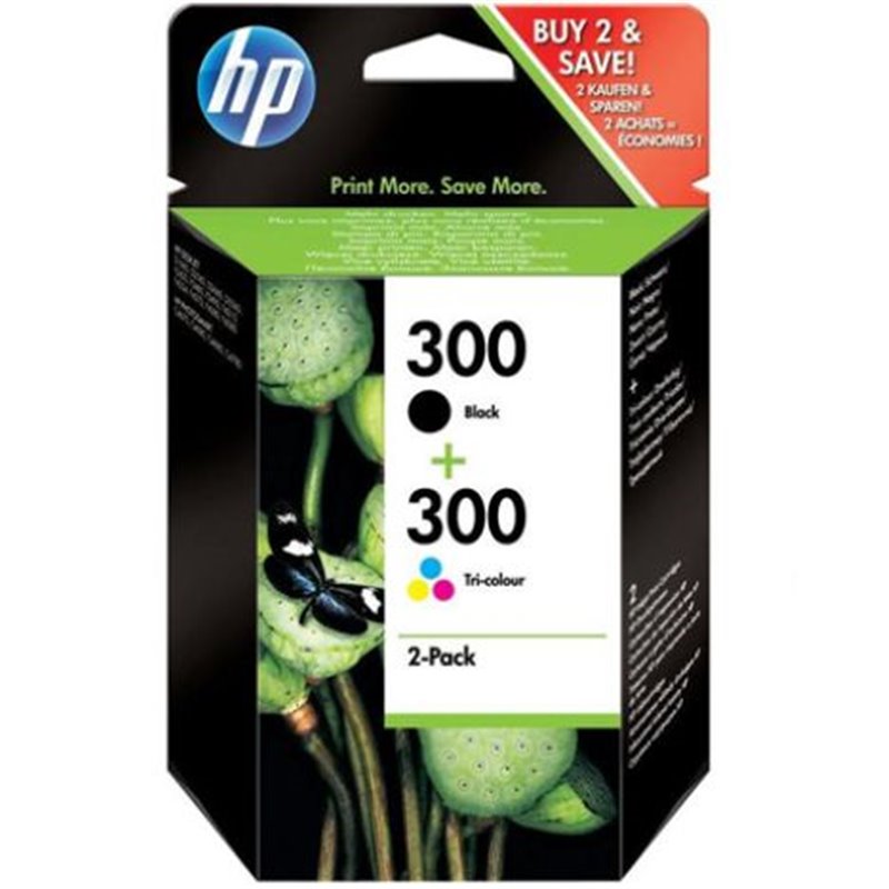 Pack Cartucho Original HP 300 BK+C+M+Y - CN637EE [ML-4][PAG-190]