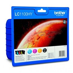 Pack Cartucho Original BROTHER LC1100 BK+C+M+Y - LC1100HYVALBP [PAG-900]