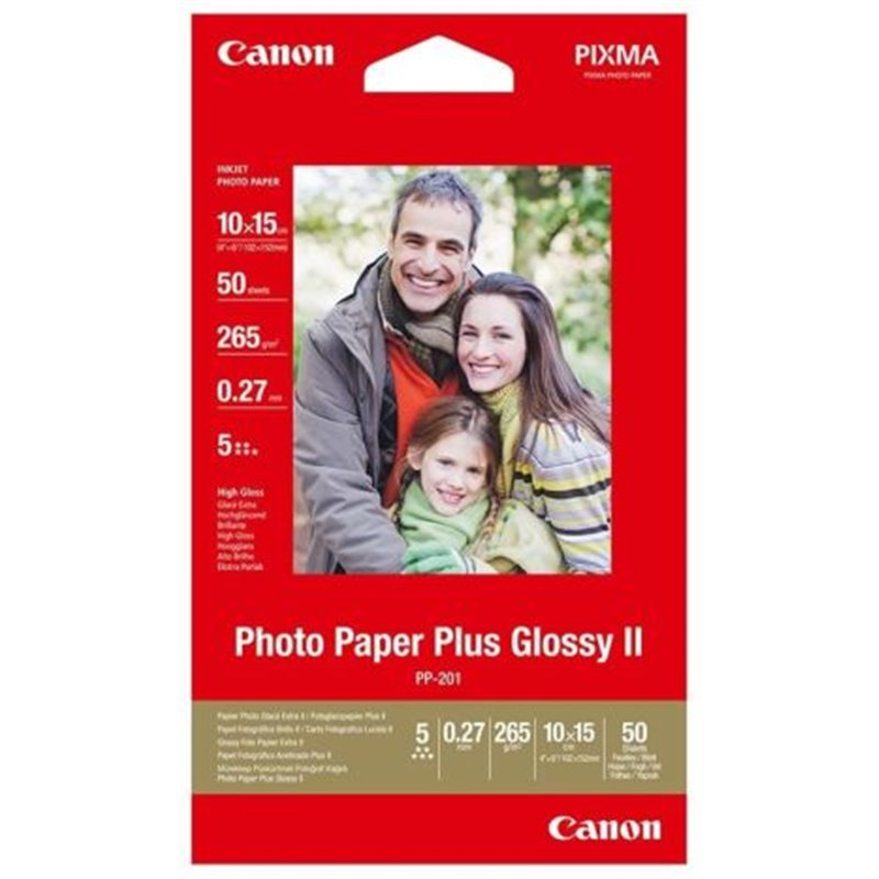 Papel Fotográfico Original CANON Plus 10 x 15 cm 260 gr 50 Hojas - 2311B003
