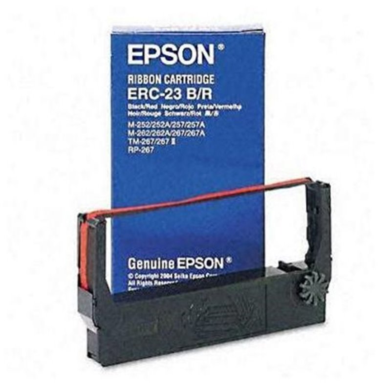 ORIGINAL EPSON CINTA REGISTRADORA NEGRO/ROJO ERC-23BR M/250/250A/255/255A/260/260A/264/265/265A/280/280A/280AV/267/270 TM/267/26