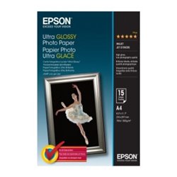 Papel Fotográfico Original EPSON Glossy Ultra A4 300 gr 15 Hojas - C13S041927