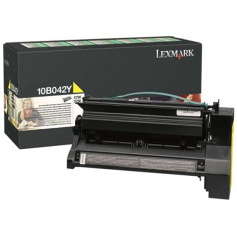 Toner Original LEXMARK 10B042 Amarillo - 10B042Y [PAG-15000]