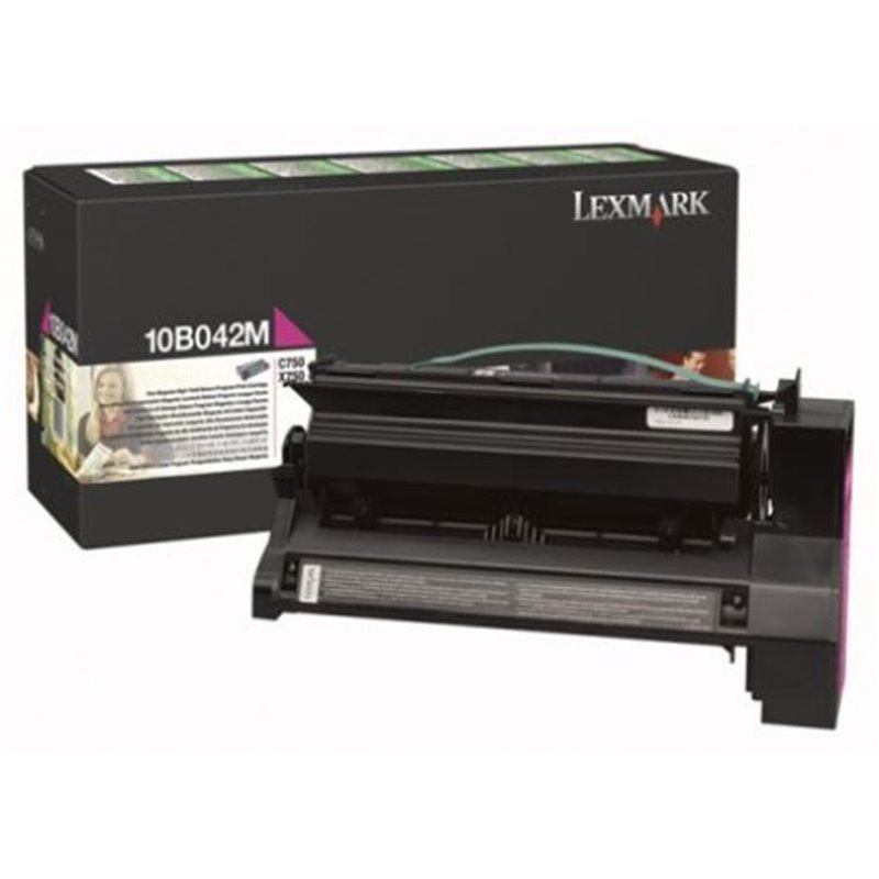 Toner Original LEXMARK 10B042 Magenta - 10B042M [PAG-15000]