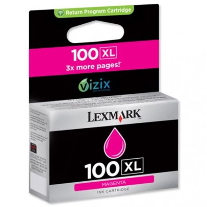 Cartucho Original LEXMARK 100XL Magenta - 14N1070E [ML-7.4][PAG-600]
