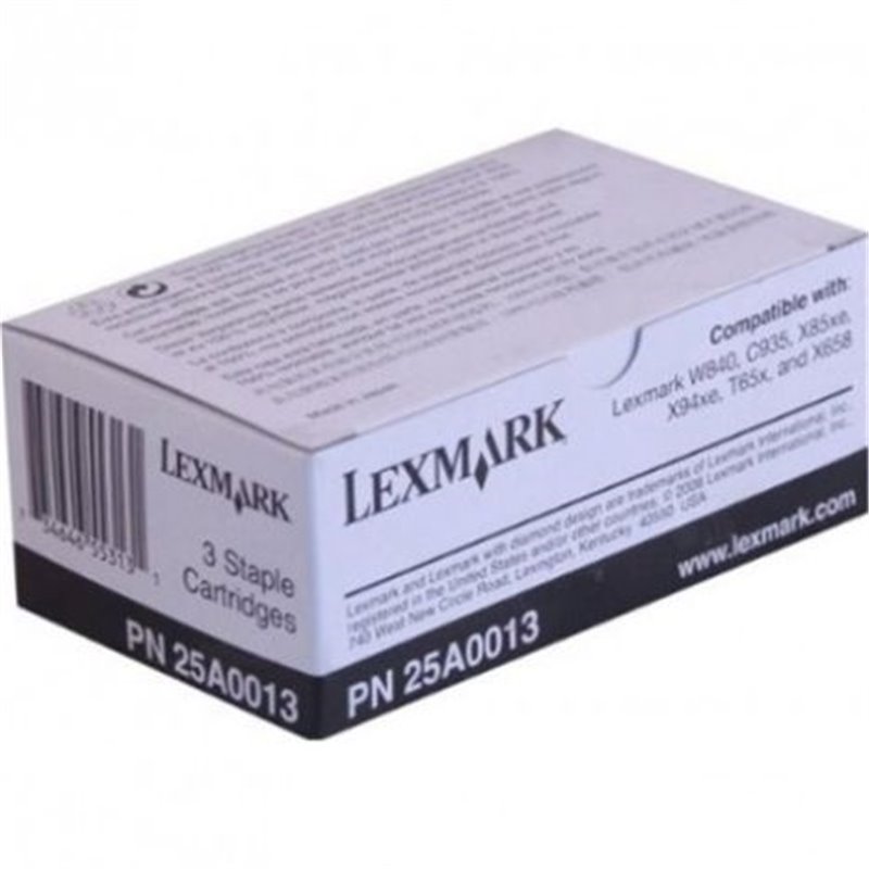 Grapas Originales LEXMARK 3 x 5000 unidades - 25A0013