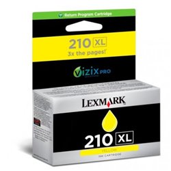 Cartucho Original LEXMARK 210XL Amarillo - 14L0177E [PAG-1600]