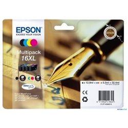 Pack Cartucho Original EPSON 16XL BK+C+M+Y - C13T16364010 [ML-12.9][PAG-500]