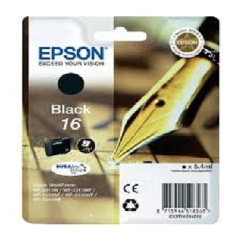Cartucho Original EPSON 16 Negro - C13T16214010 [ML-5.3][PAG-175]