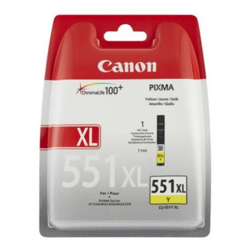Cartucho Original CANON CLI551XL Amarillo - CLI551XLY [ML-11][PAG-715]