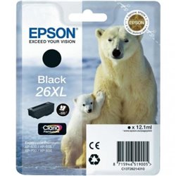 Cartucho Original EPSON 26XL Negro - C13T26214010 [ML-20][PAG-500]