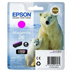 Cartucho Original EPSON 26 Magenta - C13T26134010 [ML-4.5][PAG-300]
