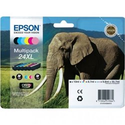 Pack Cartucho Original EPSON 24XL BK+C+M+Y - C13T24384010 [ML-10][PAG-740]