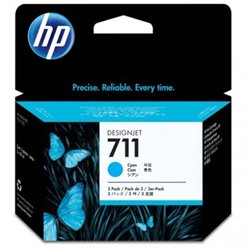 Pack 3 Cartucho Original HP 711 Cian - CZ134A [ML-29]