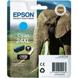 Cartucho Original EPSON 24XL Cyan - C13T24324010 [ML-8.7][PAG-740]