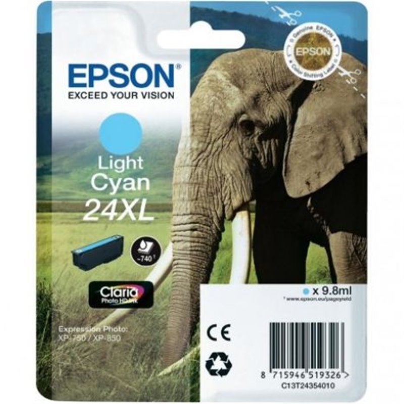 Cartucho Original EPSON 24XL Cyan claro - C13T24354010 [ML-9.8][PAG-740]