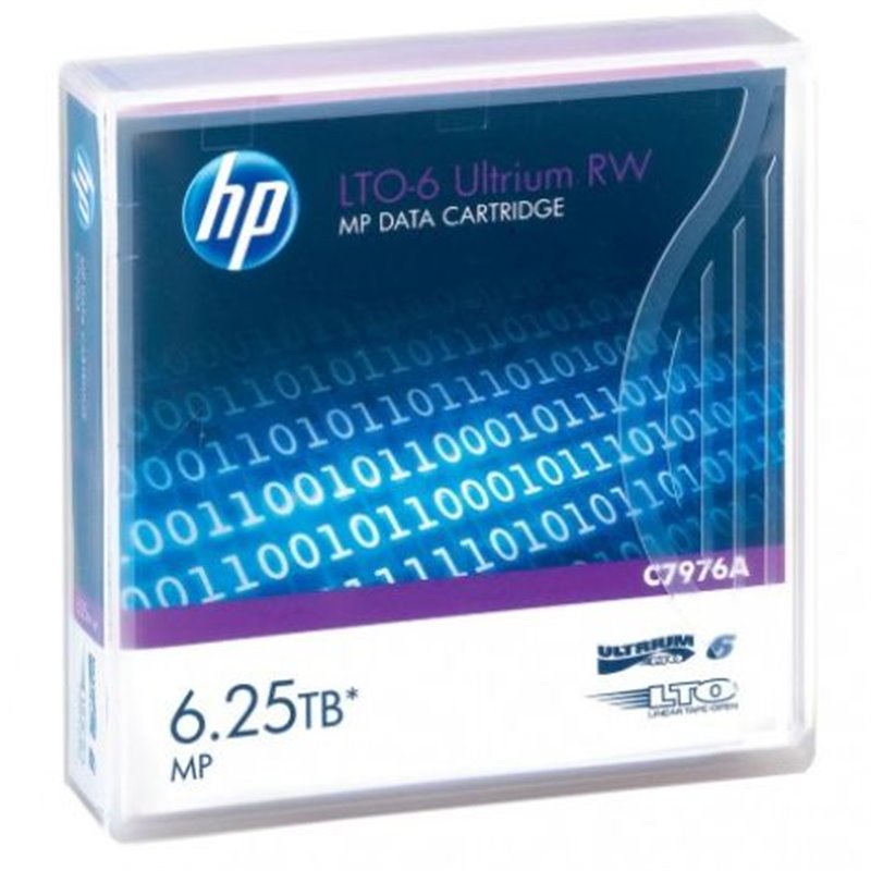 Cinta de Datos HP LTO Ultrium 6 RW C7976A - 2.5TB / 6.25TB