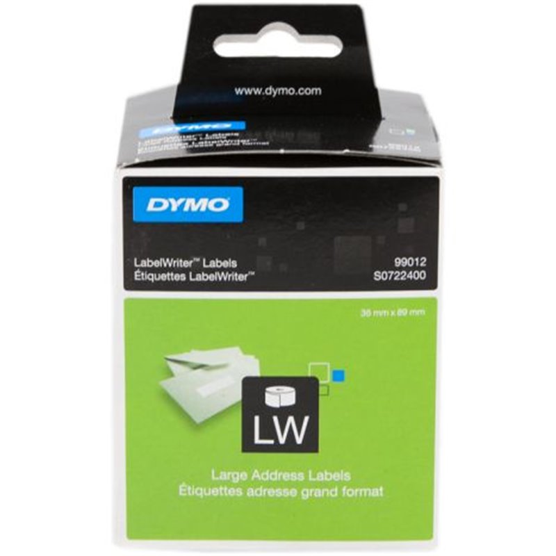 Etiquetas DYMO Label Writer 260 x 2 Rollos 36 x 89 mm - S0722400