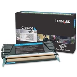 Toner Original LEXMARK C746A1 Cian - C746A1CG [PAG-7000]
