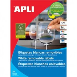 Etiquetas Blancas APLI 64,6 x 33,8 mm 2400 unidades - 03056